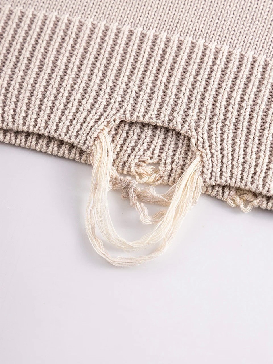 SUPPLIER】Distressed Multiple Cross Leather Patch Crew Knit