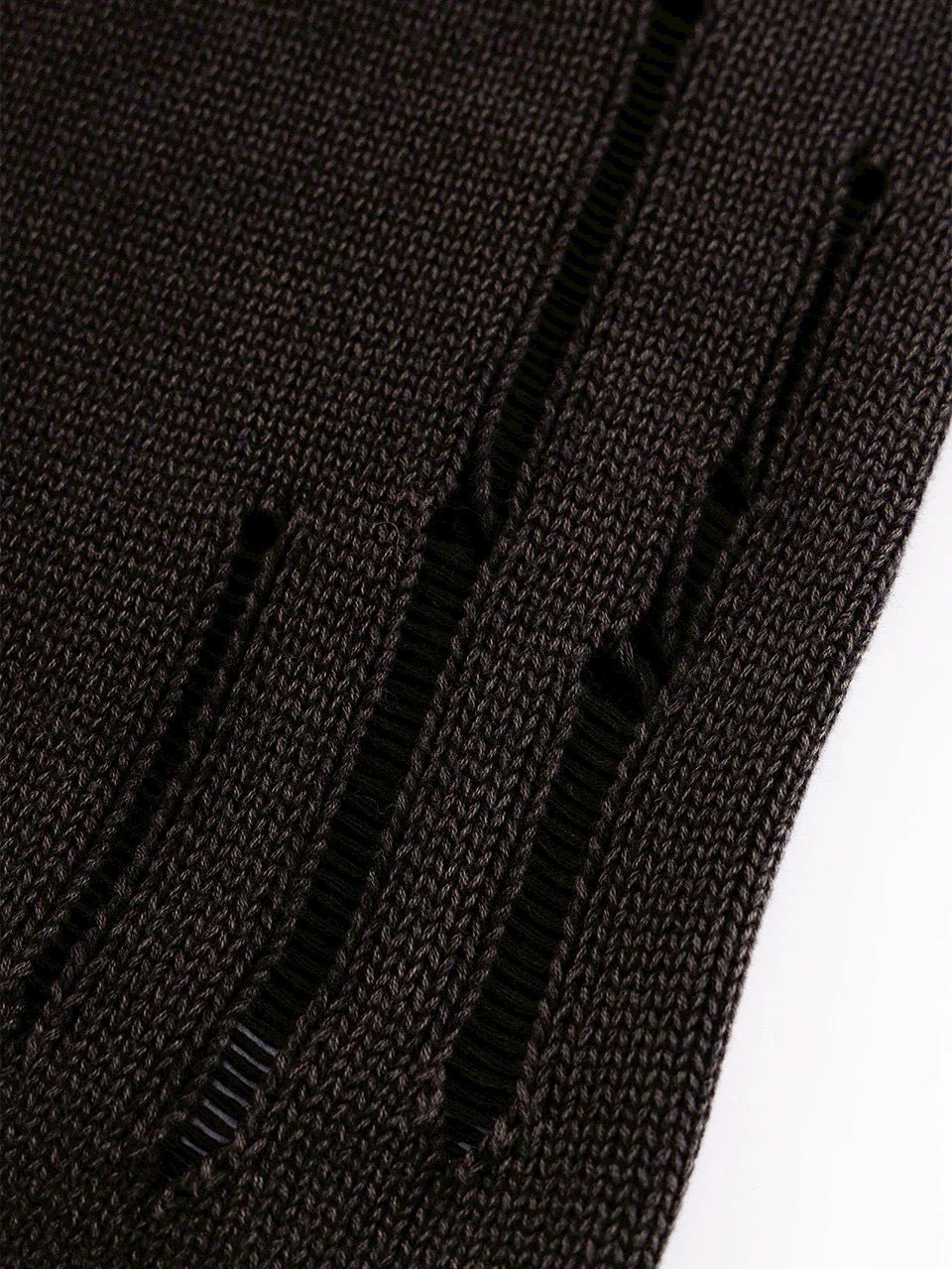 【SUPPLIER】Distressed Multiple Cross Leather Patch Crew Knit / 【サプライヤー】ダメージクロスレザーパッチニット