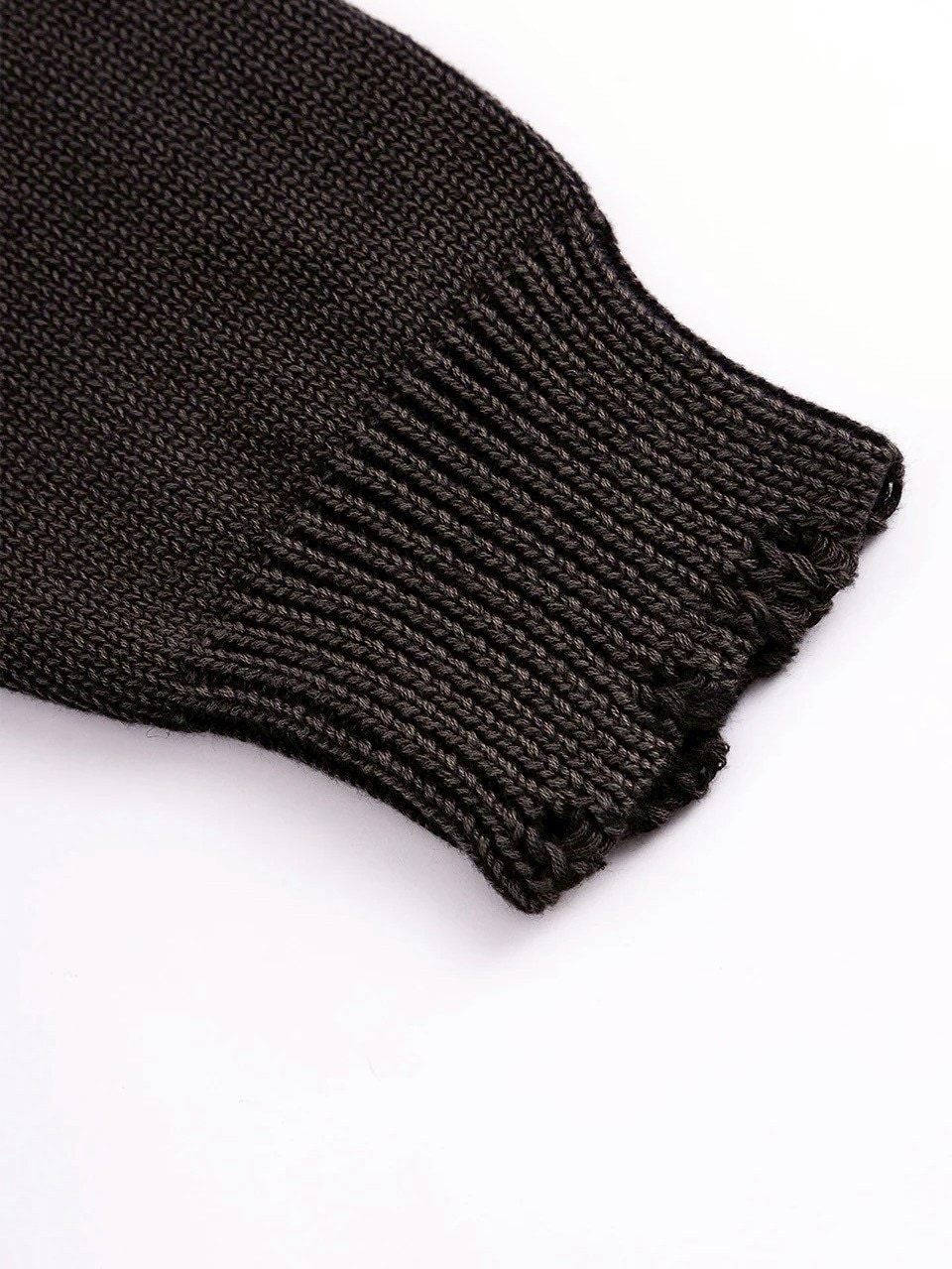 SUPPLIER】Distressed Multiple Cross Leather Patch Crew Knit