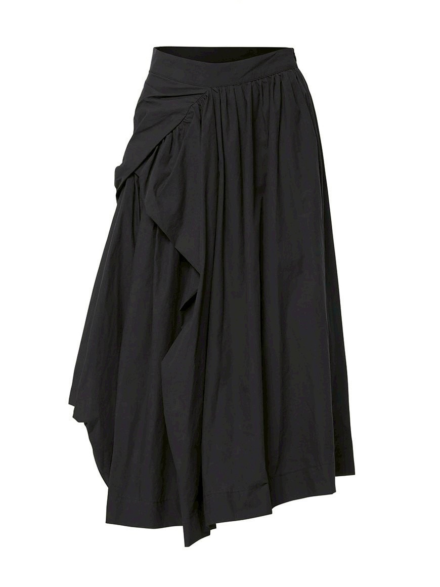 【FLAREUP】Asymmetrical Draped Layered Long Skirt / 【フレアアップ】アシンメトリードレープレイヤードロングスカート