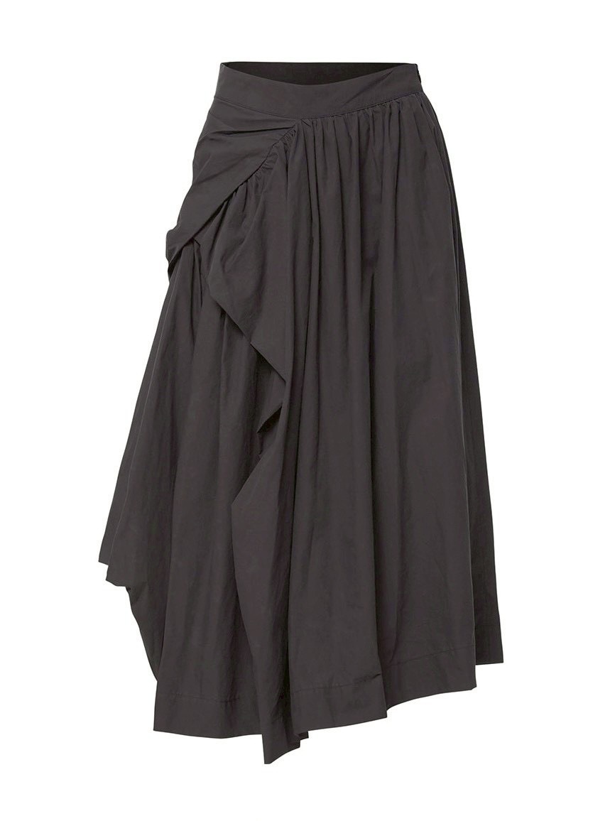 【FLAREUP】Asymmetrical Draped Layered Long Skirt / 【フレアアップ】アシンメトリードレープレイヤードロングスカート