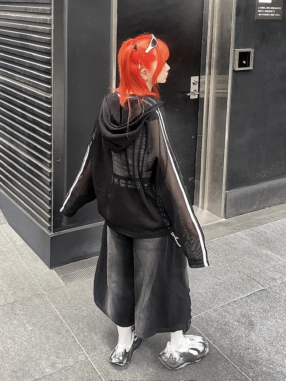 受注制【Never mind the XU】track mesh zip hoodie (2color) | OUR