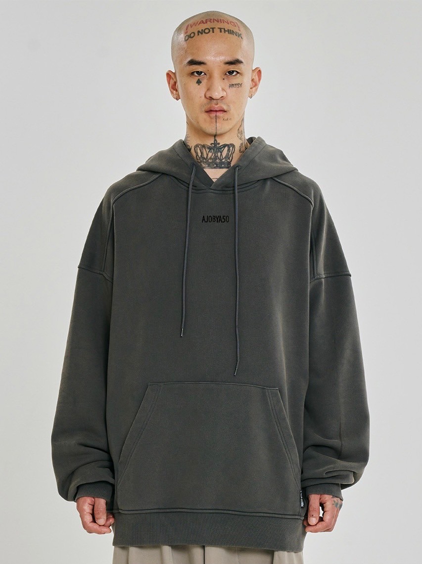 AJOBYAJO】Five AJO Logos Washed Hoodie | OUR BRAND,AJOBYAJO