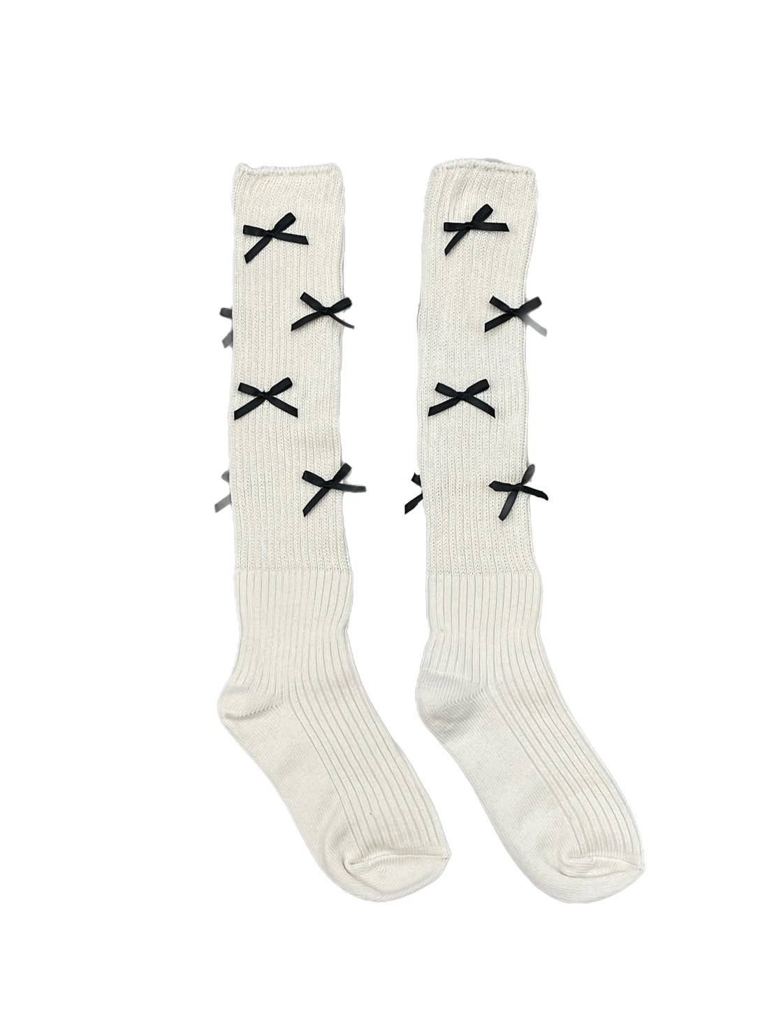 受注制【Chikashitsu + LADIES】ribbon socks (4color)