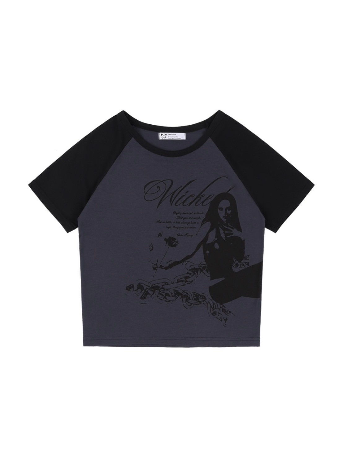 ☆NASTY FANCY CLUB☆ NF Wicked Raglan Standard Tee BLACKF24Q FANCY CLUB】WICKED REGLAN STANDARD TEE | OUR BRAND,FANCY
