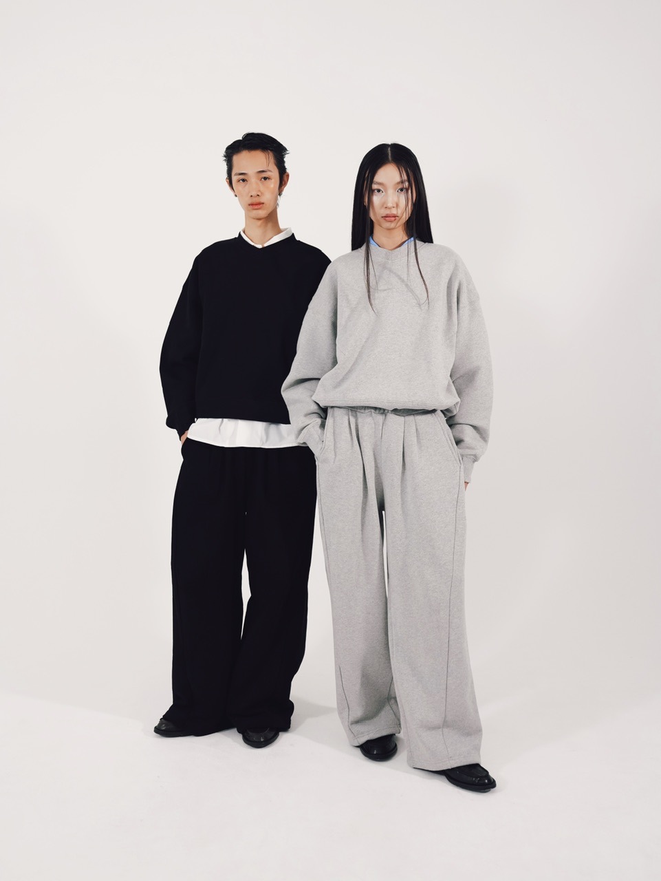 【CS】2tuck sweat pants (gray)