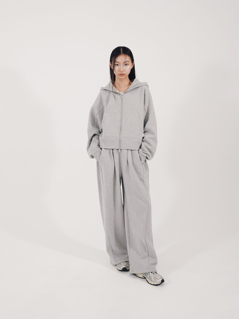 【CS】2tuck sweat pants (gray)