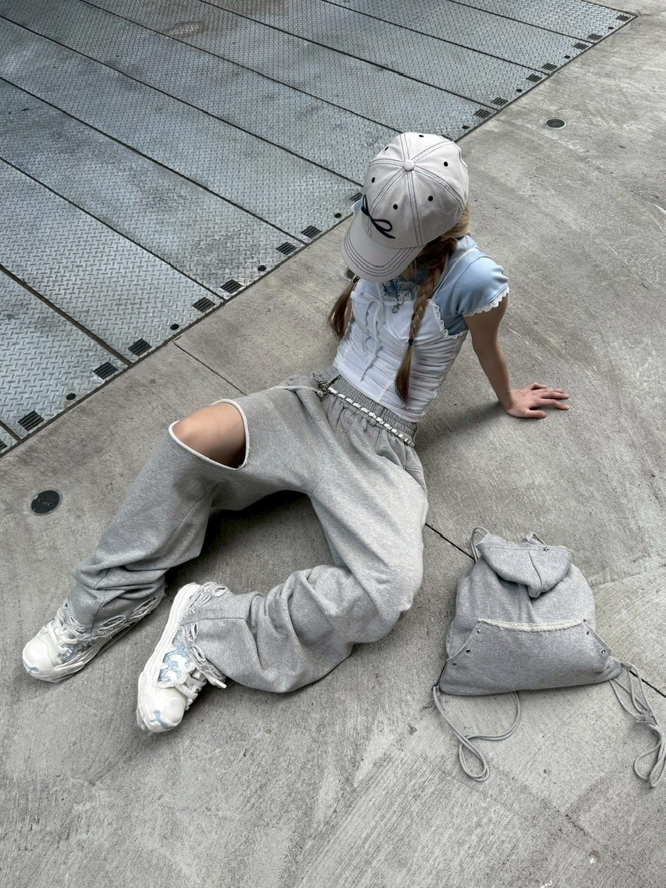 受注制【nmtc +】sweat hood knapsack (2color) / 【エヌエムティー