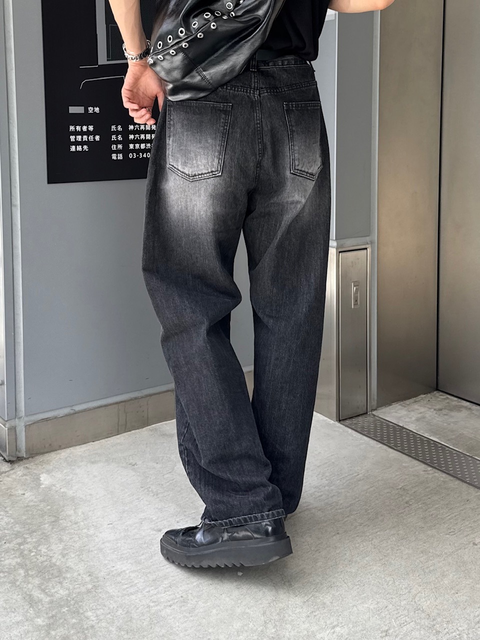 大阪店WEB限定受注制【Chikashitsu +】vintage wash semi wide