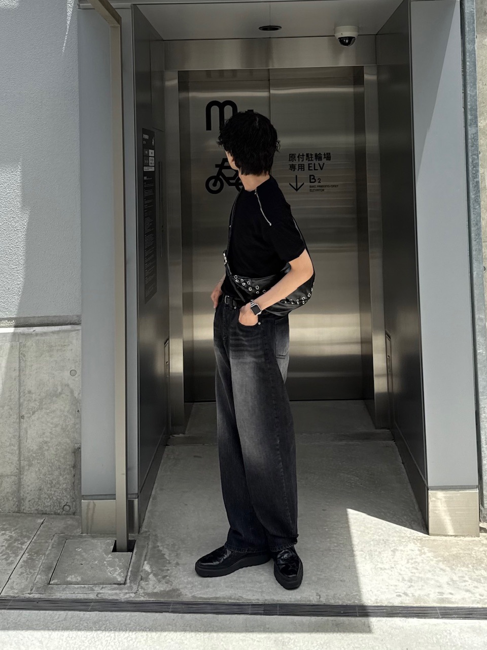 大阪店WEB限定受注制【Chikashitsu +】vintage wash semi wide denim