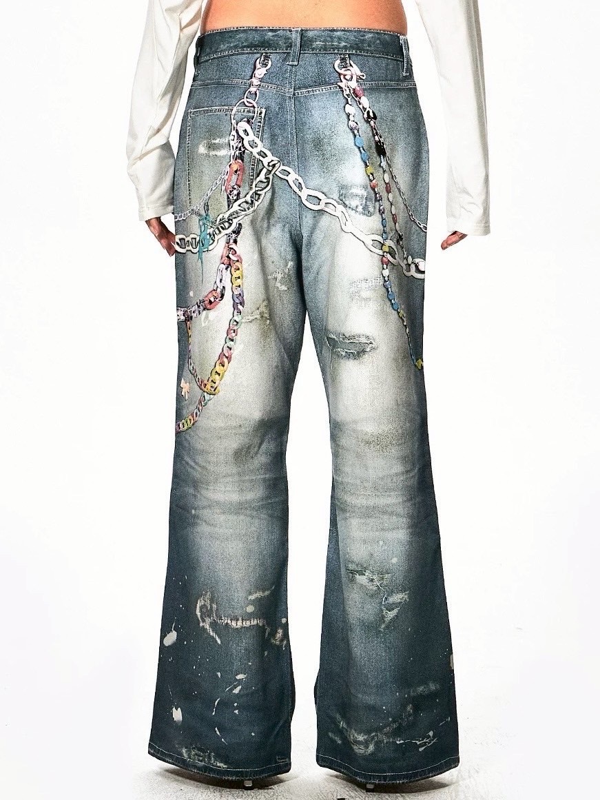 DND4DES】Y2K CARTOON PENDANTS PRINT PANTS | OUR BRAND