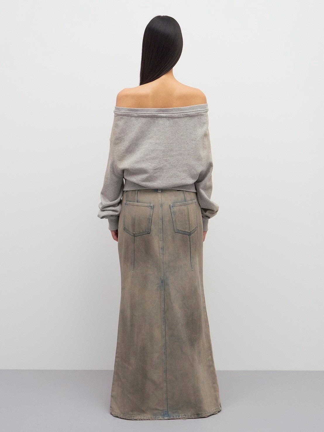 【LCDC】DIRTY WASHED DENIM SKIRT / 【エルシーディーシー・ティーエム】ダーティウォッシュデニムスカート