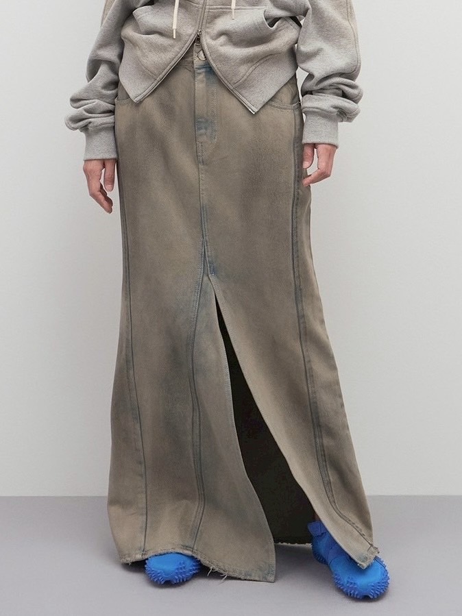 【LCDC】DIRTY WASHED DENIM SKIRT / 【エルシーディーシー・ティーエム】ダーティウォッシュデニムスカート