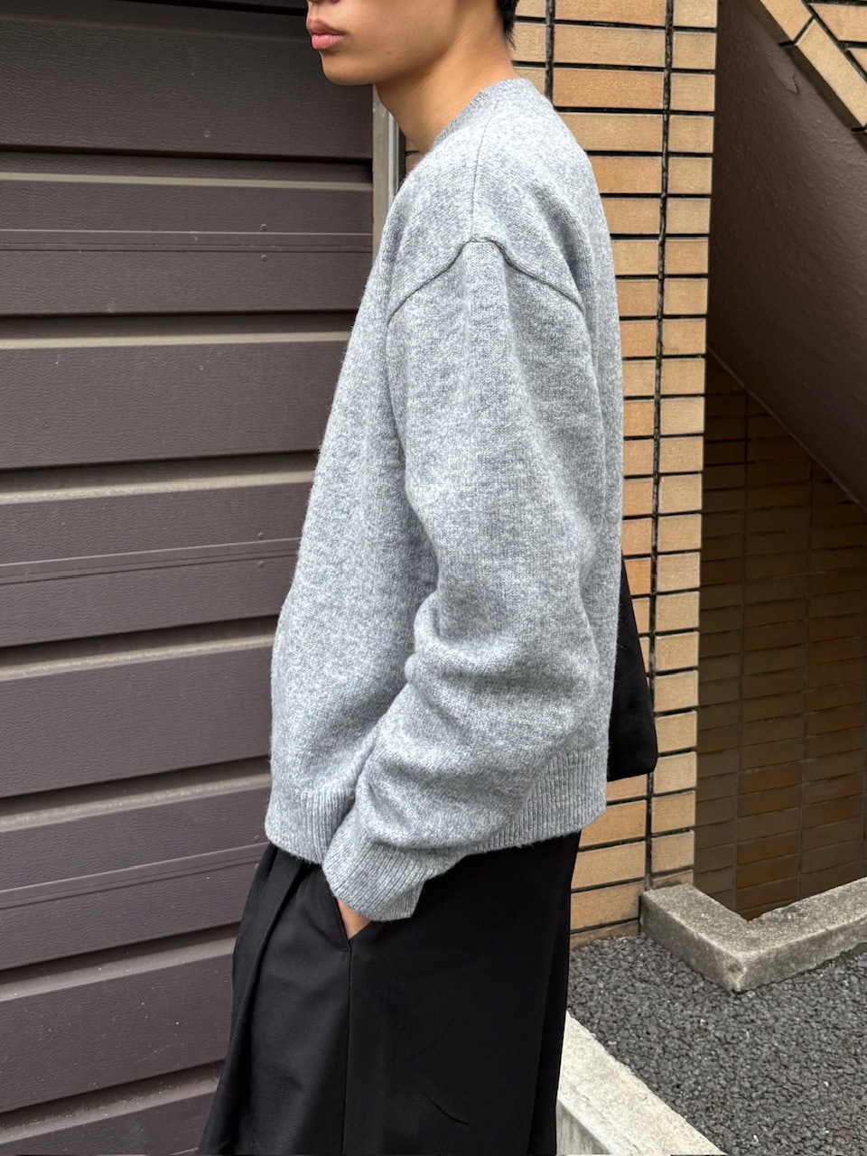 東京店WEB限定受注制【Chikashitsu +】soft touch crew neck knit