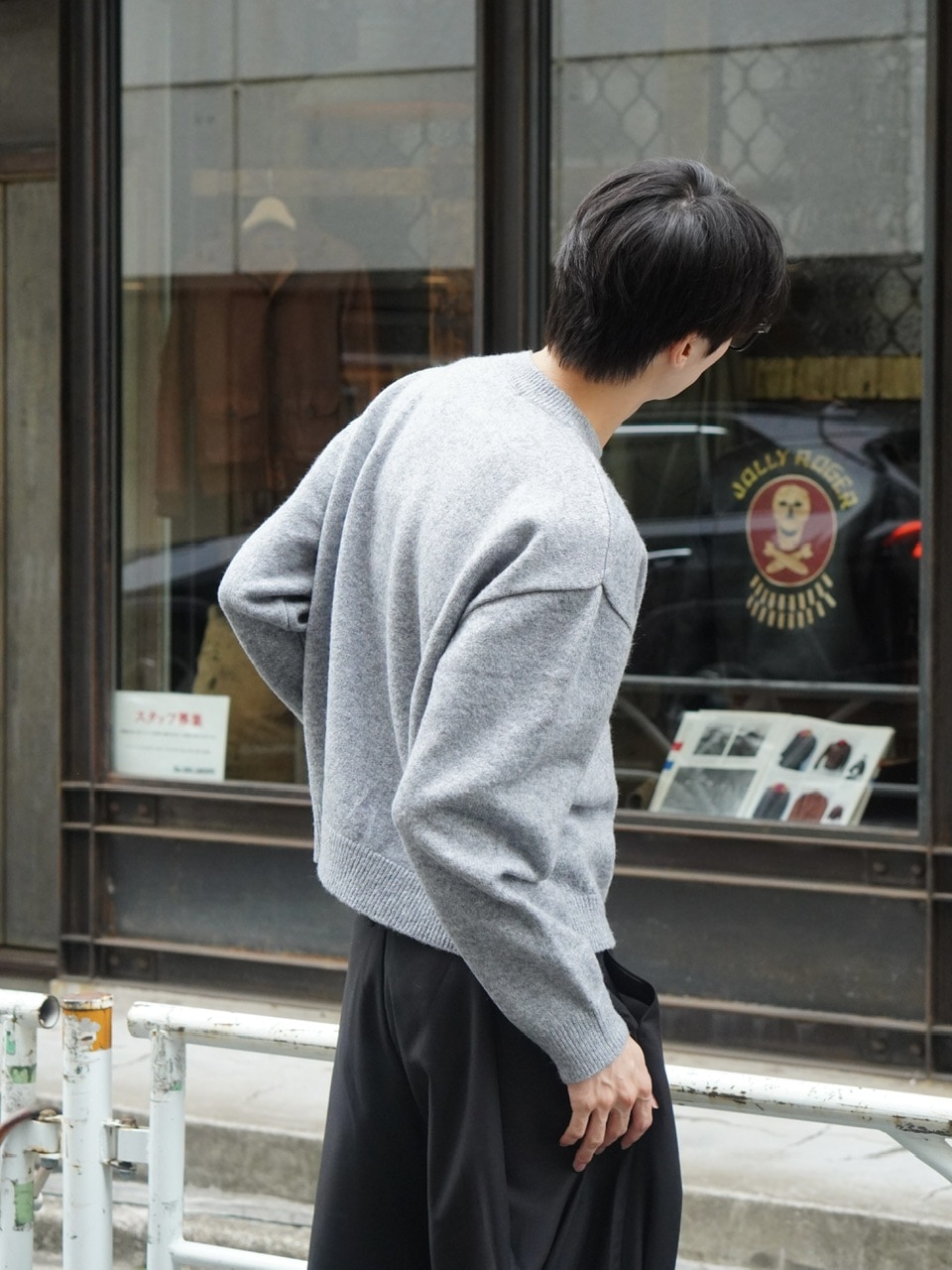 東京店WEB限定受注制【Chikashitsu +】soft touch crew neck knit