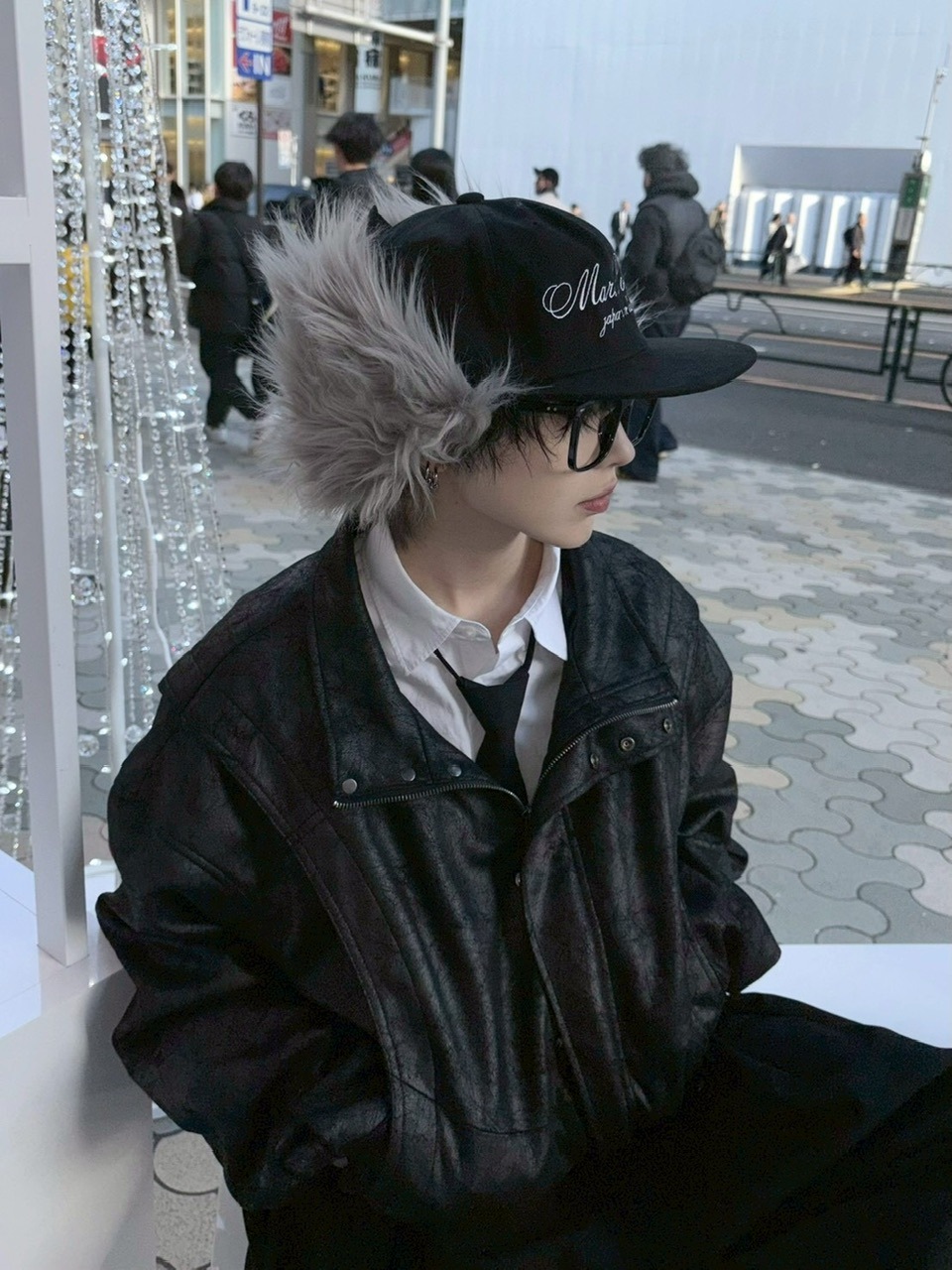 【nmtc +】line leather jacket / 【エヌエムティーシープラス】ラインレザージャケット (2color)