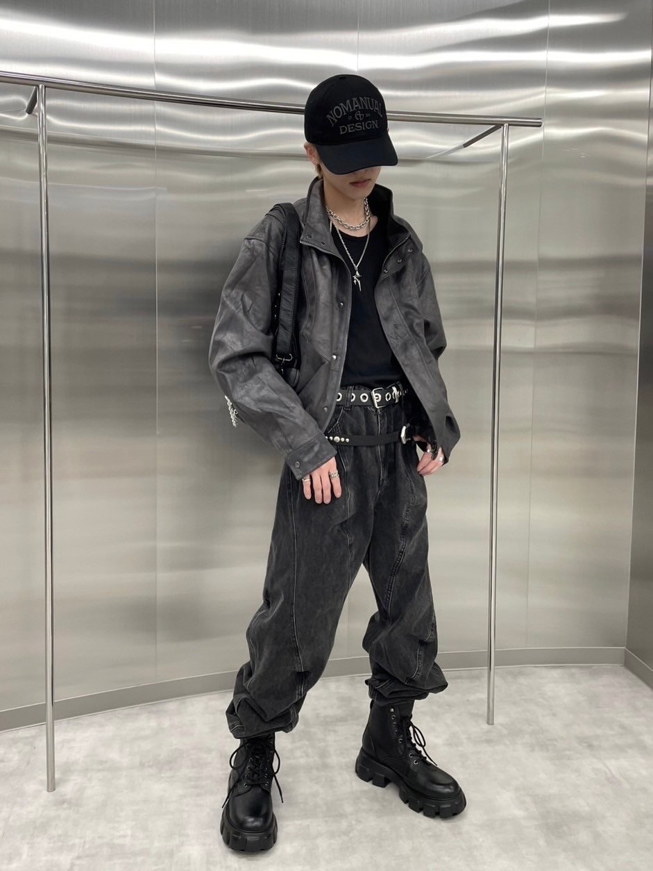 【nmtc +】line leather jacket / 【エヌエムティーシープラス】ラインレザージャケット (2color)