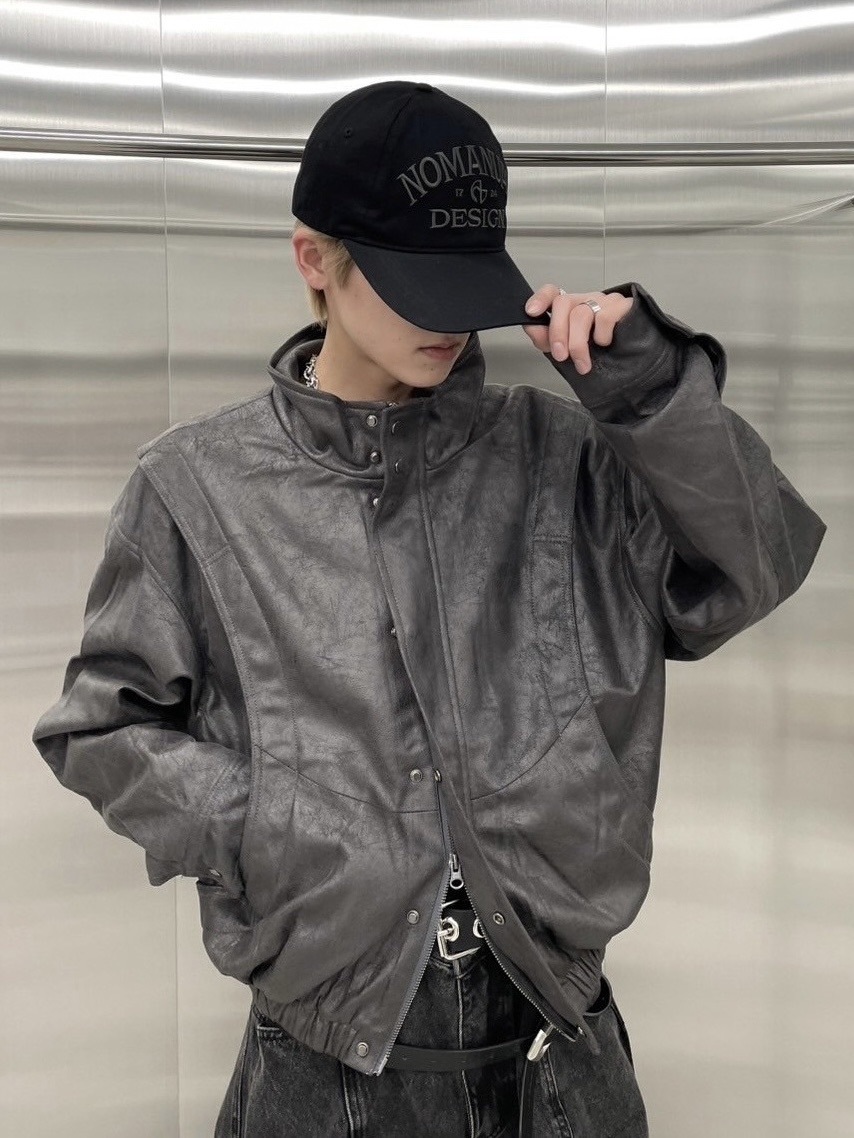 受注制【nmtc +】line leather jacket / 【エヌエムティーシープラス