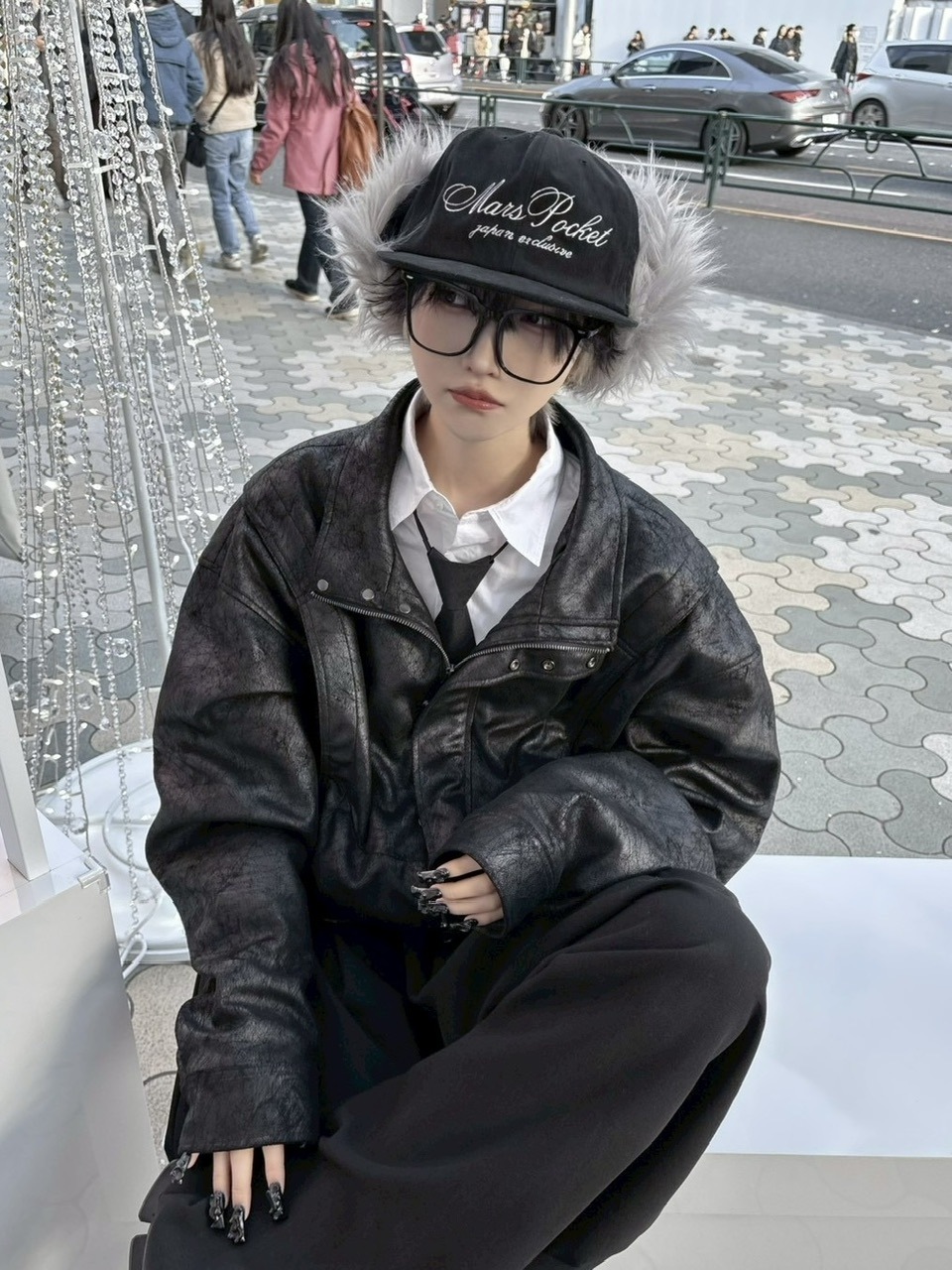 【nmtc +】line leather jacket / 【エヌエムティーシープラス】ラインレザージャケット (2color)