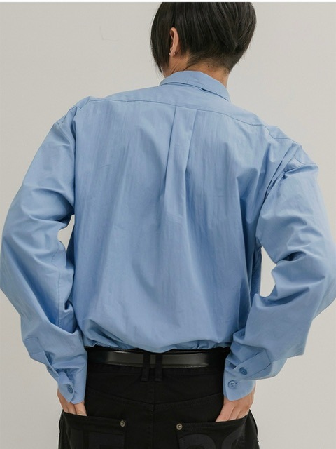 ★ESCSTUDIO★peach washing pintuck tie shirt(black)★正規品 ESC STUDIO】peach washing pintuck tie shirt | OUR BRAND,ESC