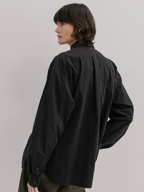 ★ESCSTUDIO★peach washing pintuck tie shirt(black)★正規品 ESC STUDIO】peach washing pintuck tie shirt | OUR BRAND,ESC