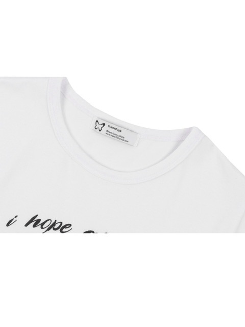 ☆NASTY FANCY CLUB☆ NF Meriel Standard Tee WHITE F24QB287 FANCY CLUB】MERIEL STANDARD TEE | OUR BRAND,FANCY CLUB