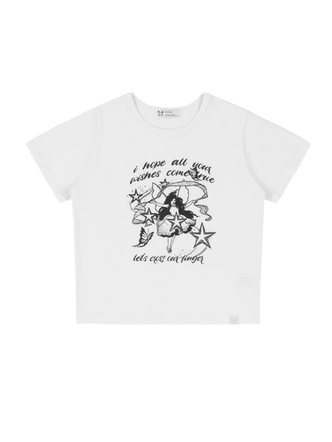 ☆NASTY FANCY CLUB☆ NF Meriel Standard Tee WHITE F24QB287 FANCY CLUB】MERIEL STANDARD TEE | OUR BRAND,FANCY CLUB