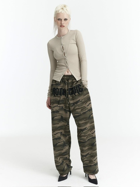 【ROCK CAKE】Camo Metal Graphics Pants