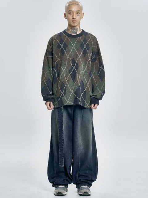 【AJO AJOBYAJO】24FW★ Oversized Washed Denim Pants AJOBYAJO】Oversized Washed Denim Pants | OUR BRAND,AJOBYAJO