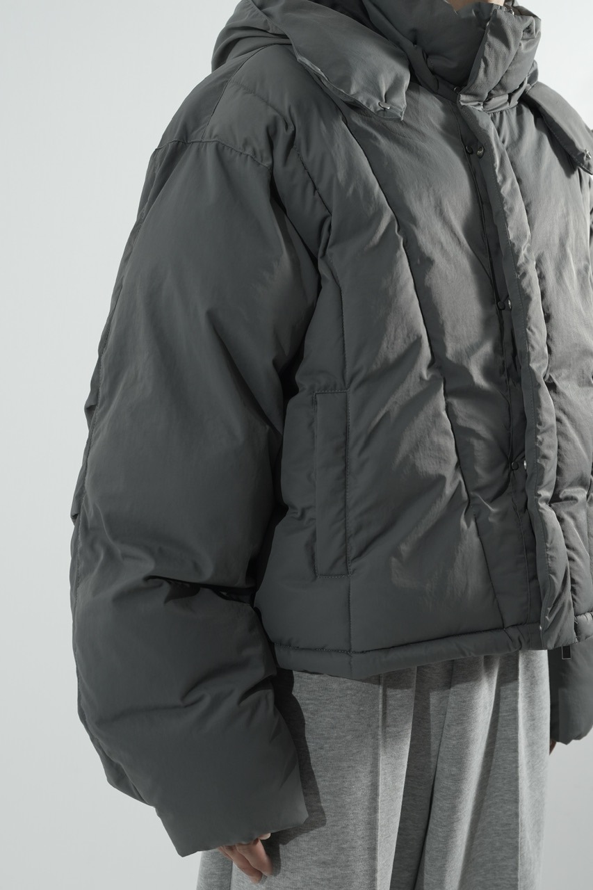 CS】2way cropped puffer jacket (charcoal) | OUR BRAND,Chikashitsu 