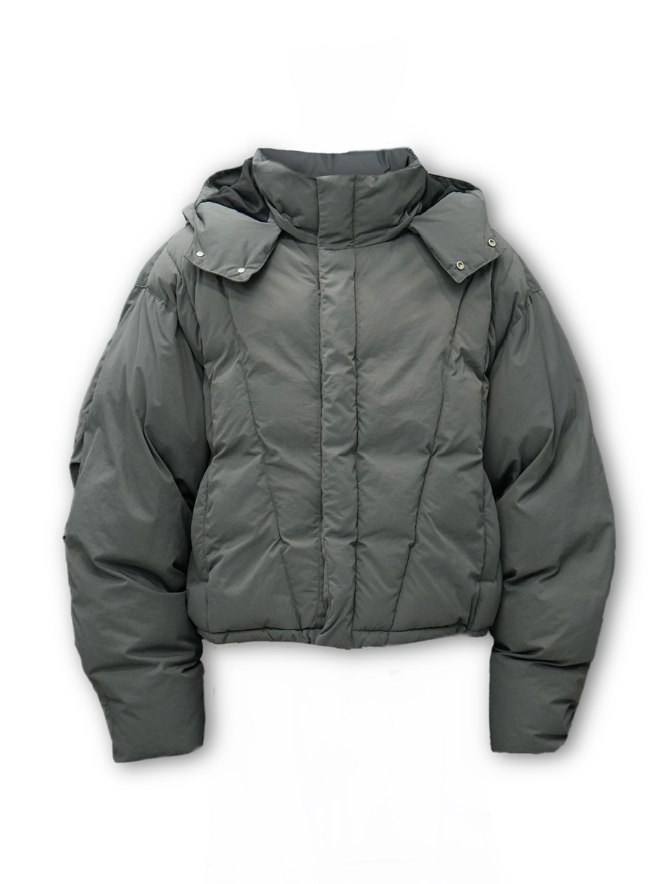 CS】2way cropped puffer jacket (charcoal) | OUR BRAND,Chikashitsu