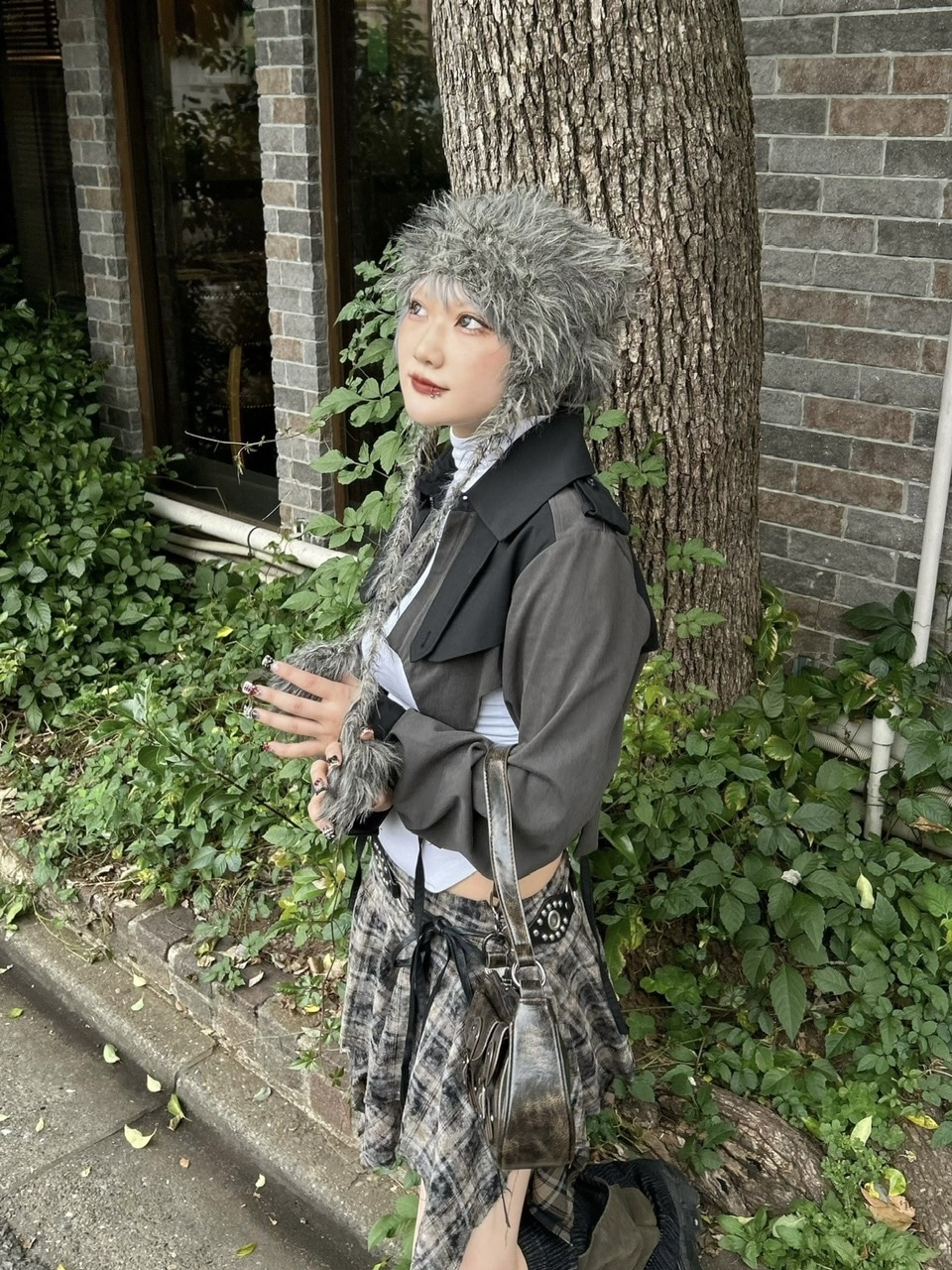 Never mind the XU】shaggy flap cat beanie (3color) / 【ネバー