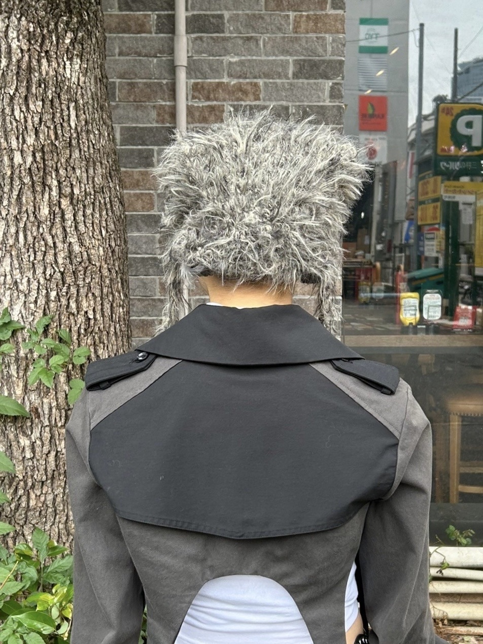 Never mind the XU】shaggy flap cat beanie (3color) / 【ネバー