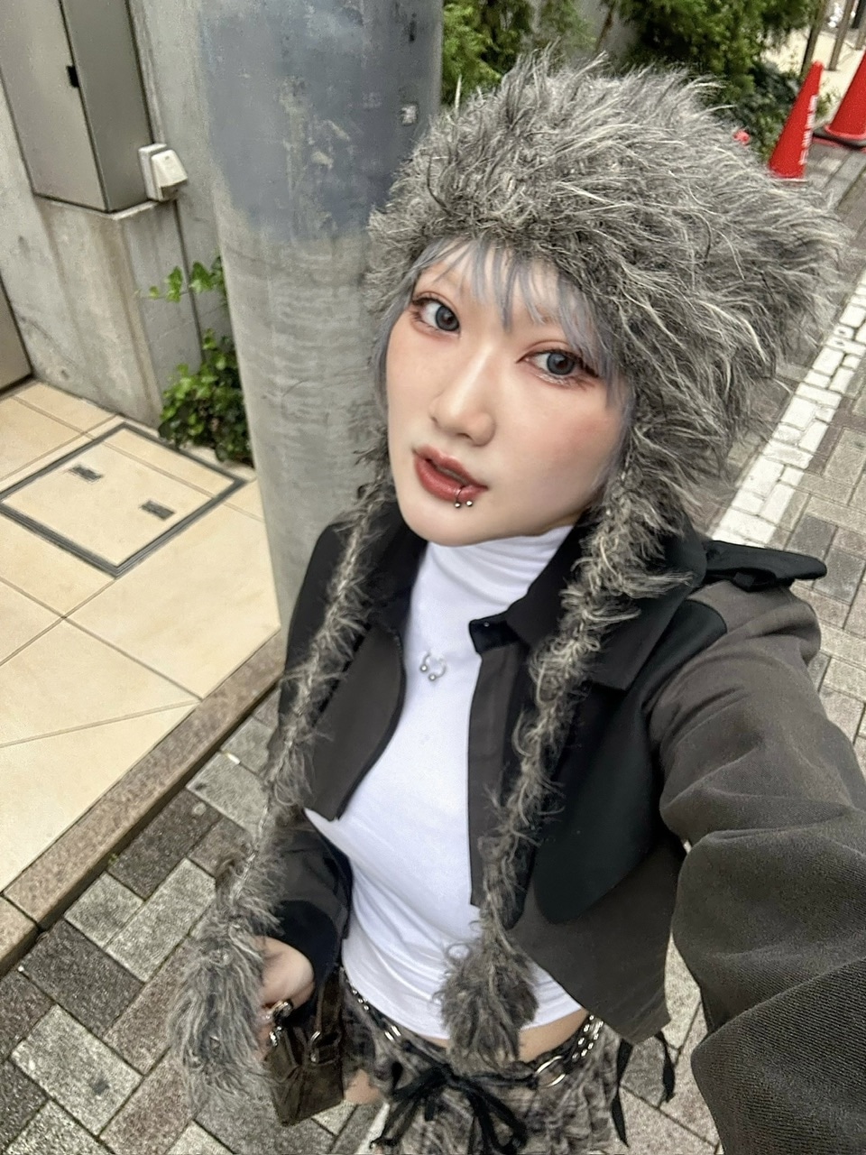 帽子 mochin Never mind the XU】shaggy flap cat beanie (3color) / 【ネバー