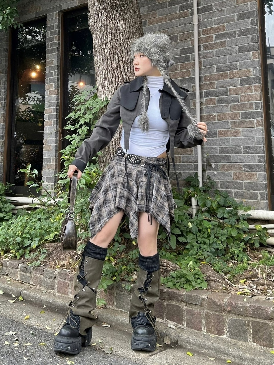 Never mind the XU】shaggy flap cat beanie (3color) / 【ネバー