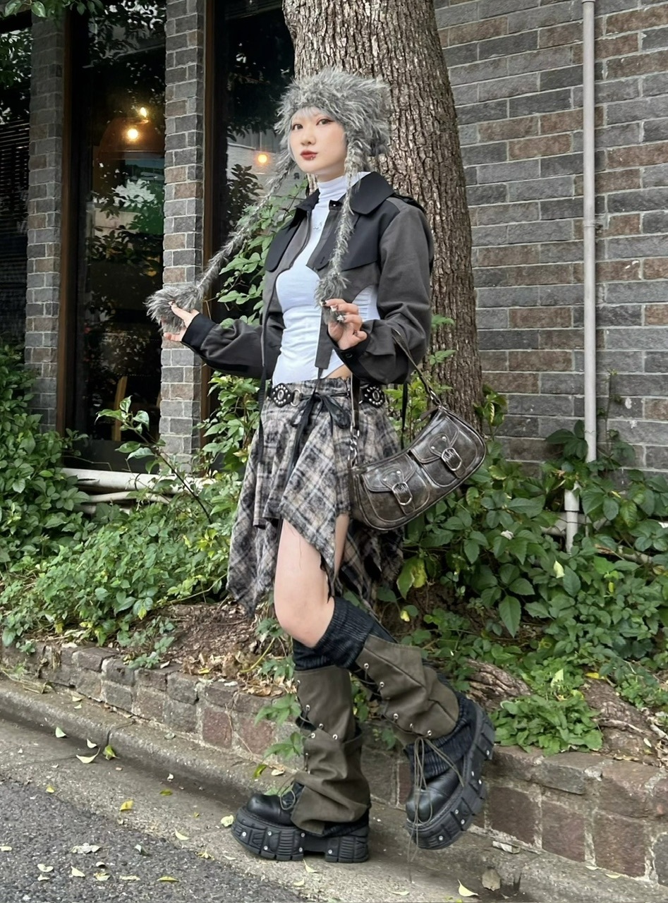 Never mind the XU】shaggy flap cat beanie (3color) / 【ネバー