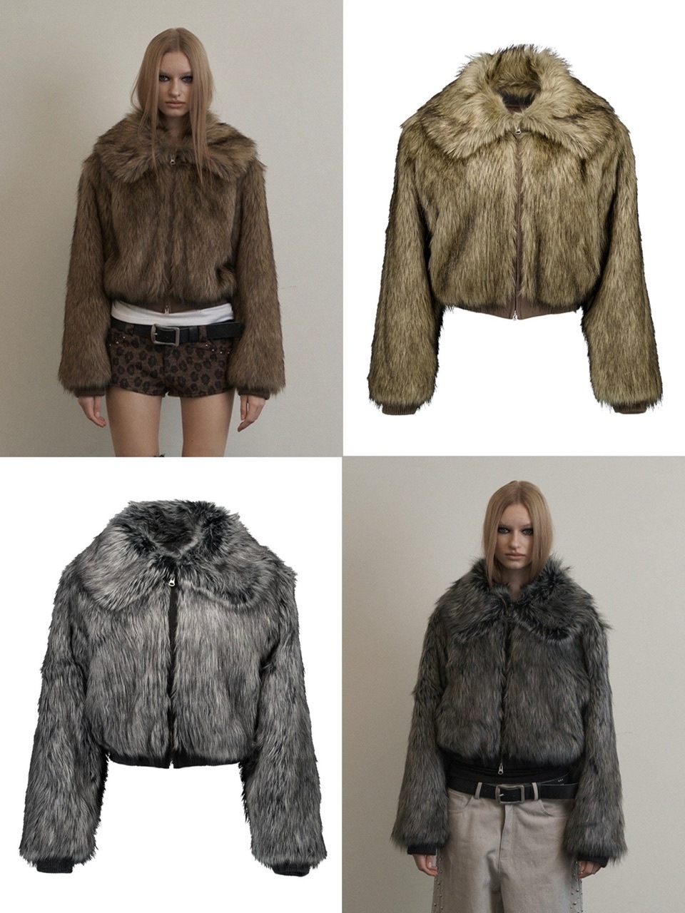 早期完売★CLUT STUDIO Cat Eco Fur jacket ジップアップ★人気 Cat Ear Fur jacket - BLACK - CLUT STUDIO | 60% - Asian
