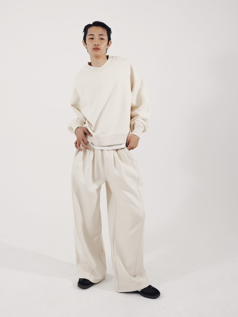 Csfc 異素材ホワイトパンツ