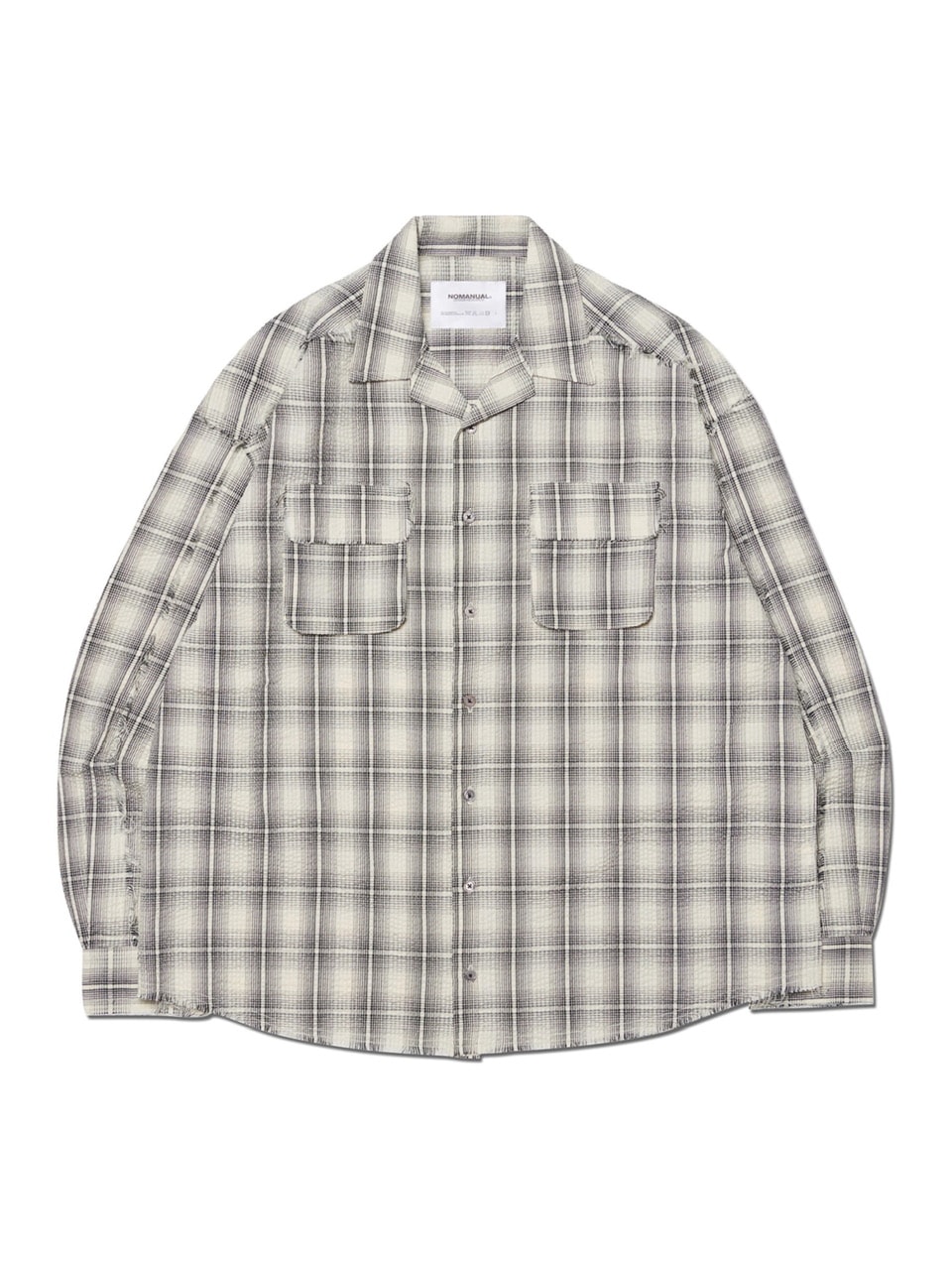 【NOMANUAL】SEERSUCKER CHECK SHIRTS