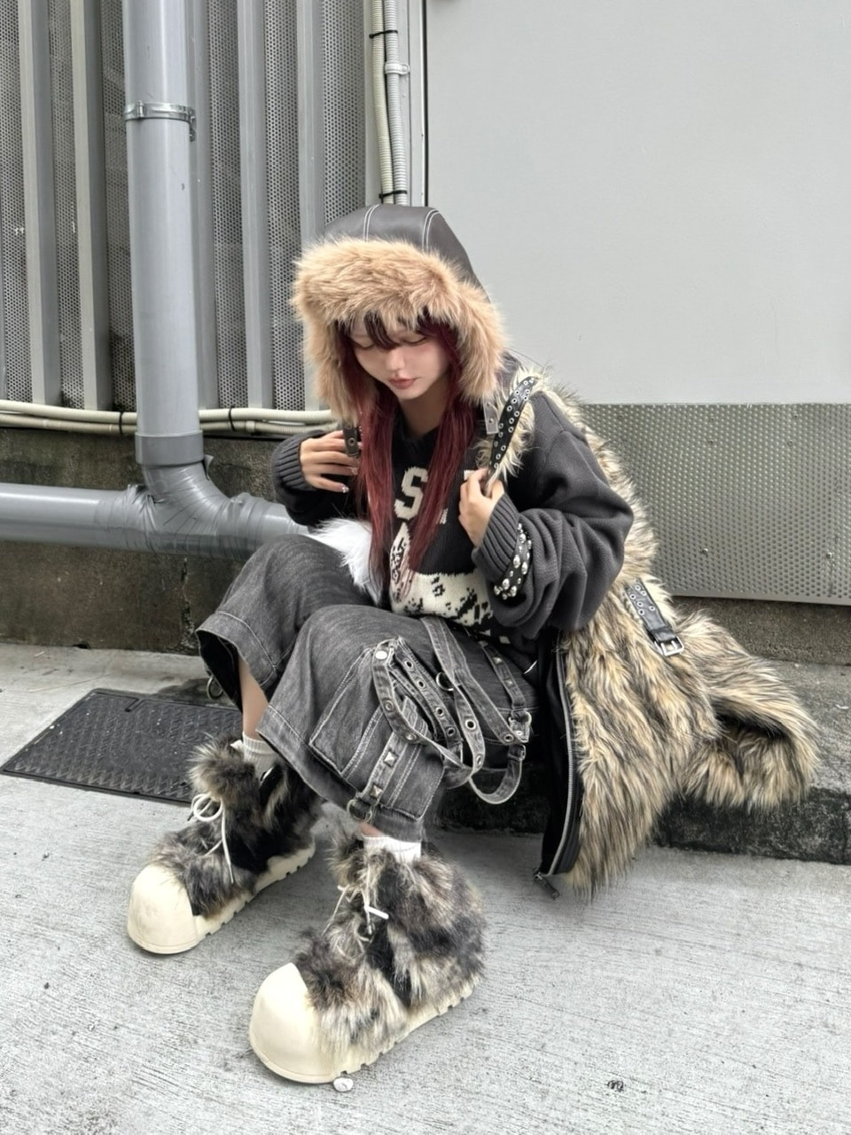 受注制【XU DOG】leather flight cap (2color)