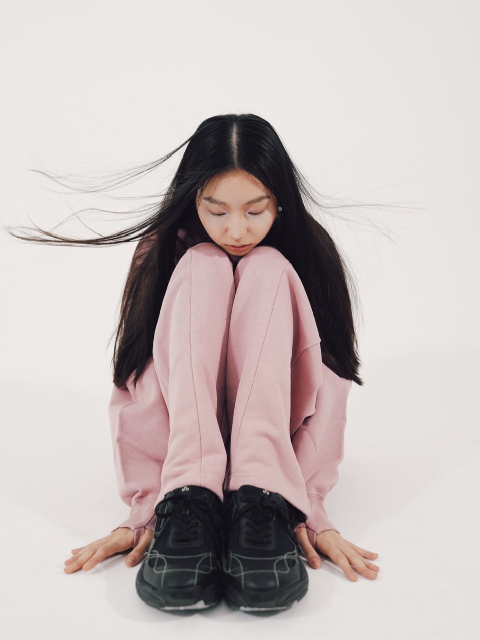 【CS】2tuck sweat pants (pink)