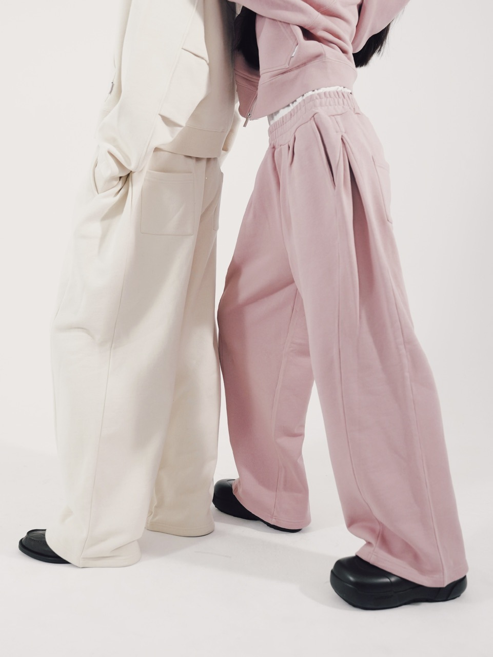 【CS】2tuck sweat pants (pink)