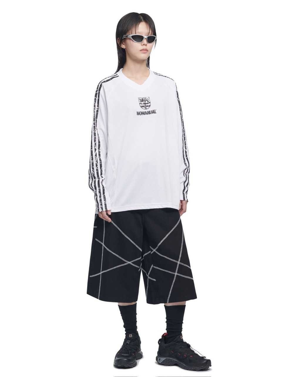 【NOMANUAL】CRACKED LINE 長袖 UNIFORM ★韓国の大人気★ NOMANUAL】CRACKED LINE LONG SLEEVE UNIFORM | OUR BRAND