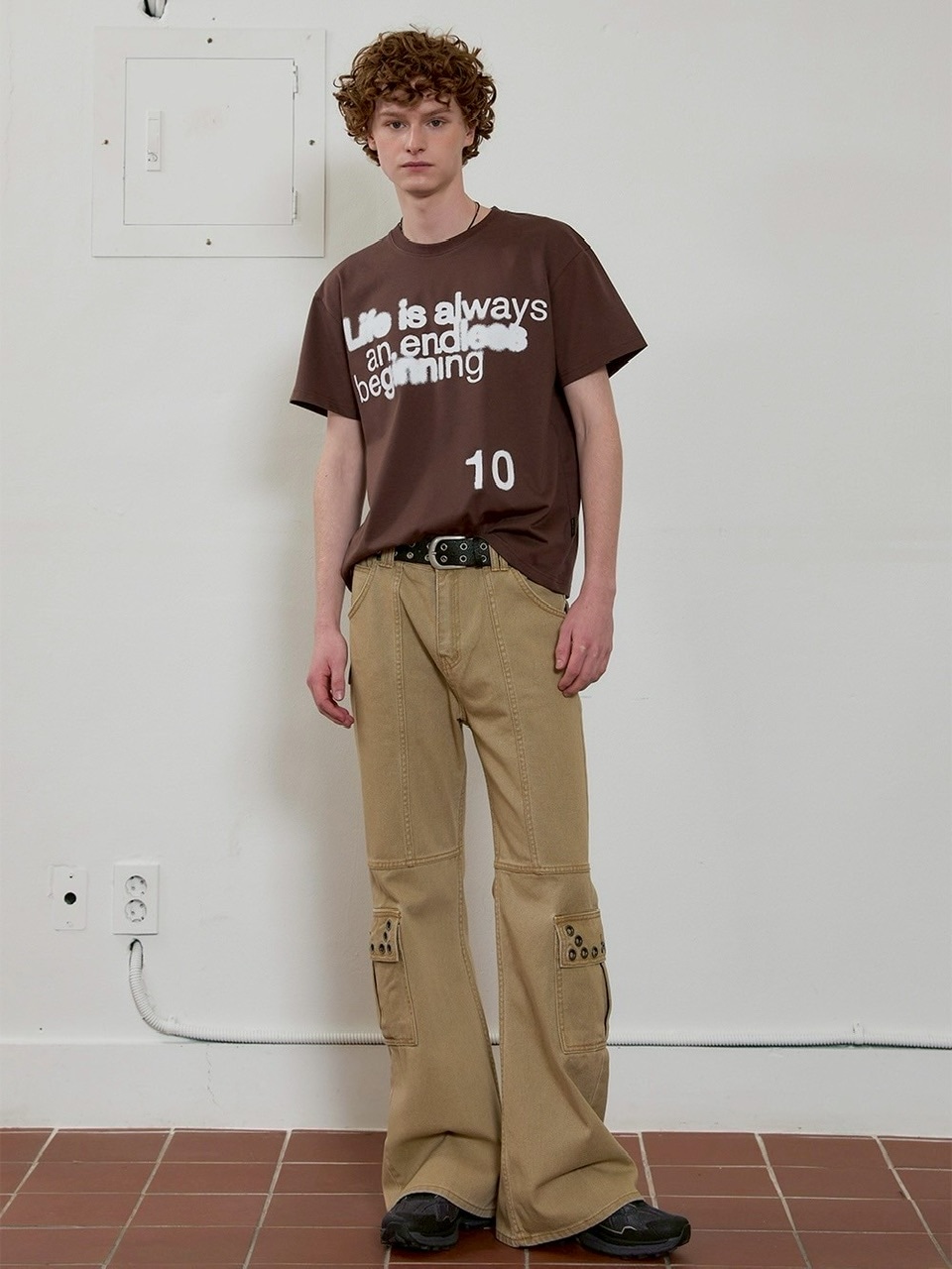 ESC STUDIO】eyelet denim bootcut pants / 【イーエスシースタジオ