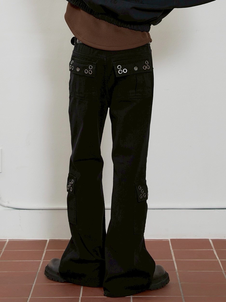 ESC STUDIO】eyelet denim bootcut pants / 【イーエスシースタジオ