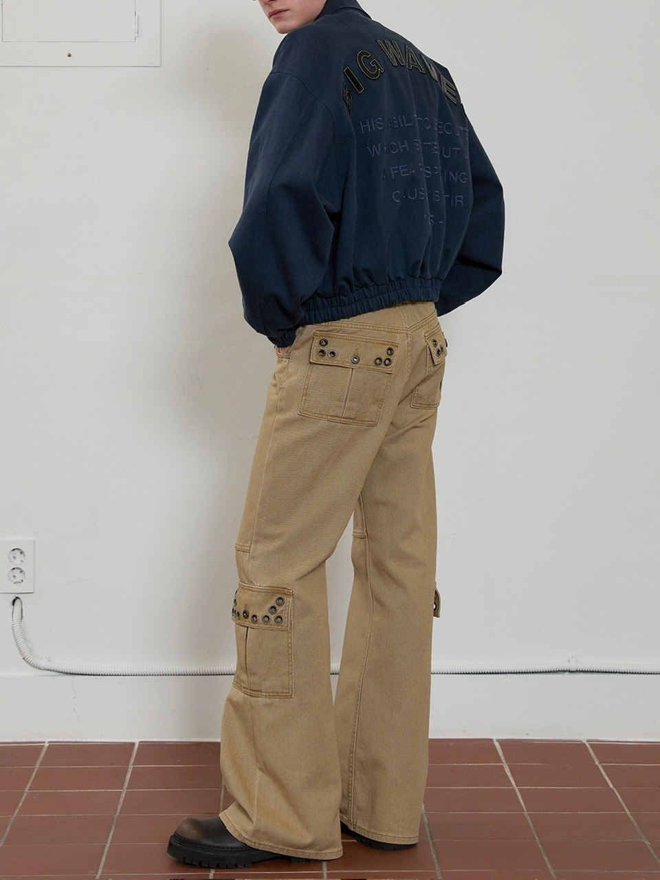 ESC STUDIO】eyelet denim bootcut pants / 【イーエスシー