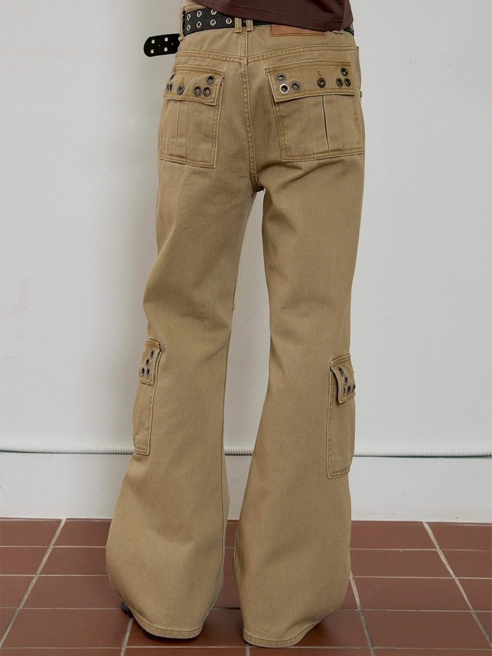 ESC STUDIO】eyelet denim bootcut pants / 【イーエスシースタジオ