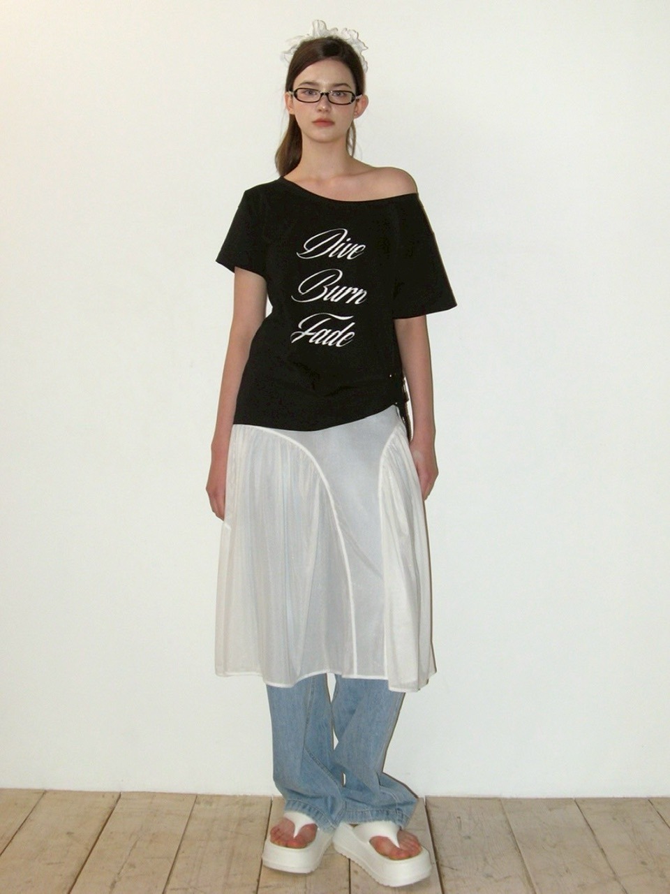 ★CRANK★LACE STRING OFF SHOULDER TOP_WHITE ★正規品/送料込 Release 6/18] LACE STRING OFF SHOULDER TOP_WHITE - CRANK