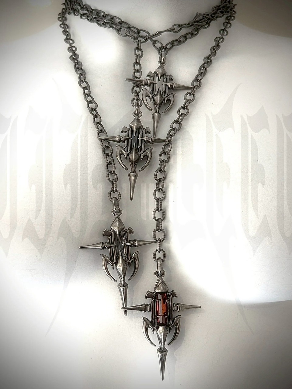 IIIMIII punk necklace y2k イアミ IIIMIII】Gothic Punk Long Pendant Necklace | OUR BRAND