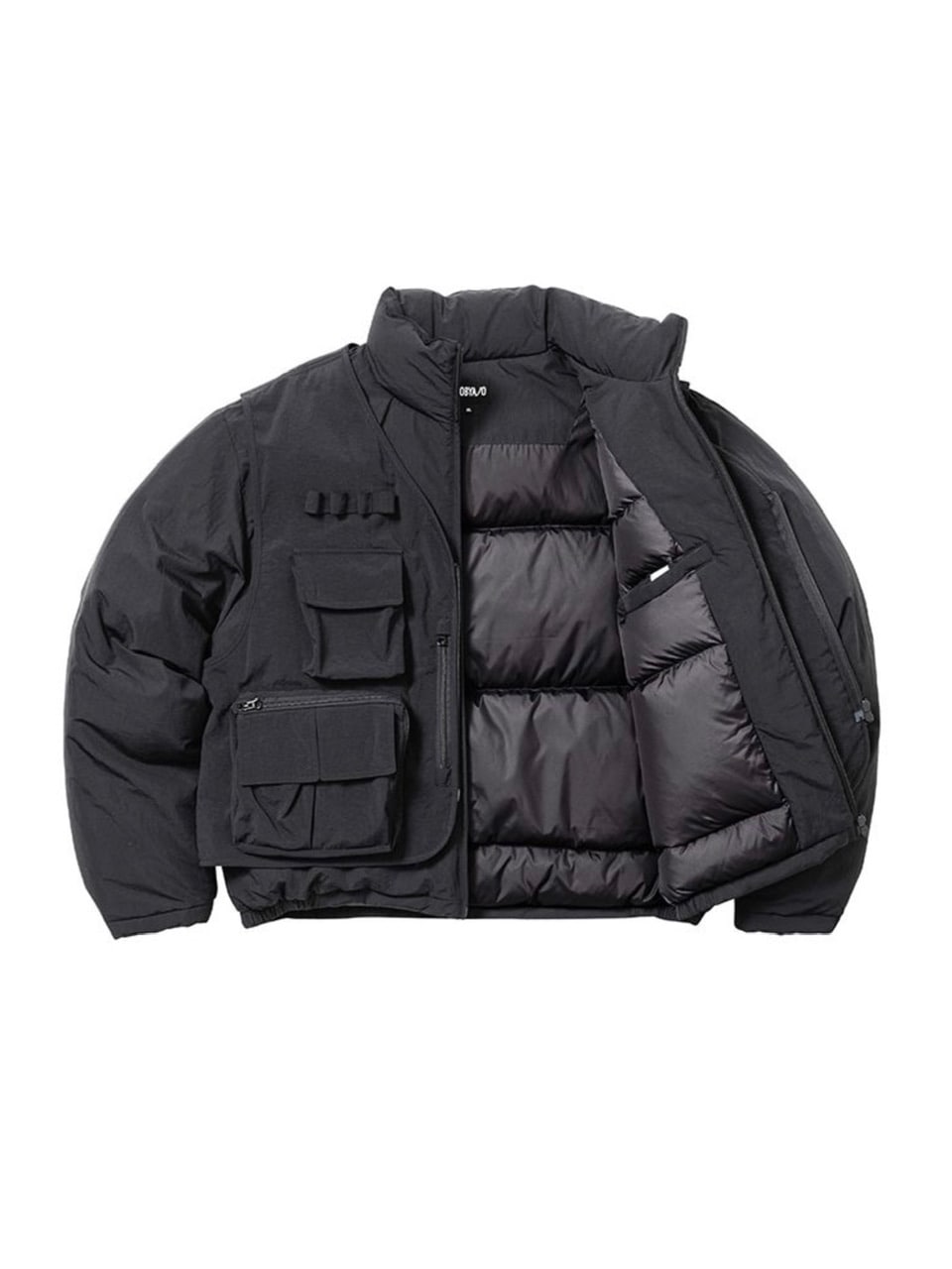 AJOBYAJO】Cargo Vest Layered Padded Jacket / 【アジョバイアジョ